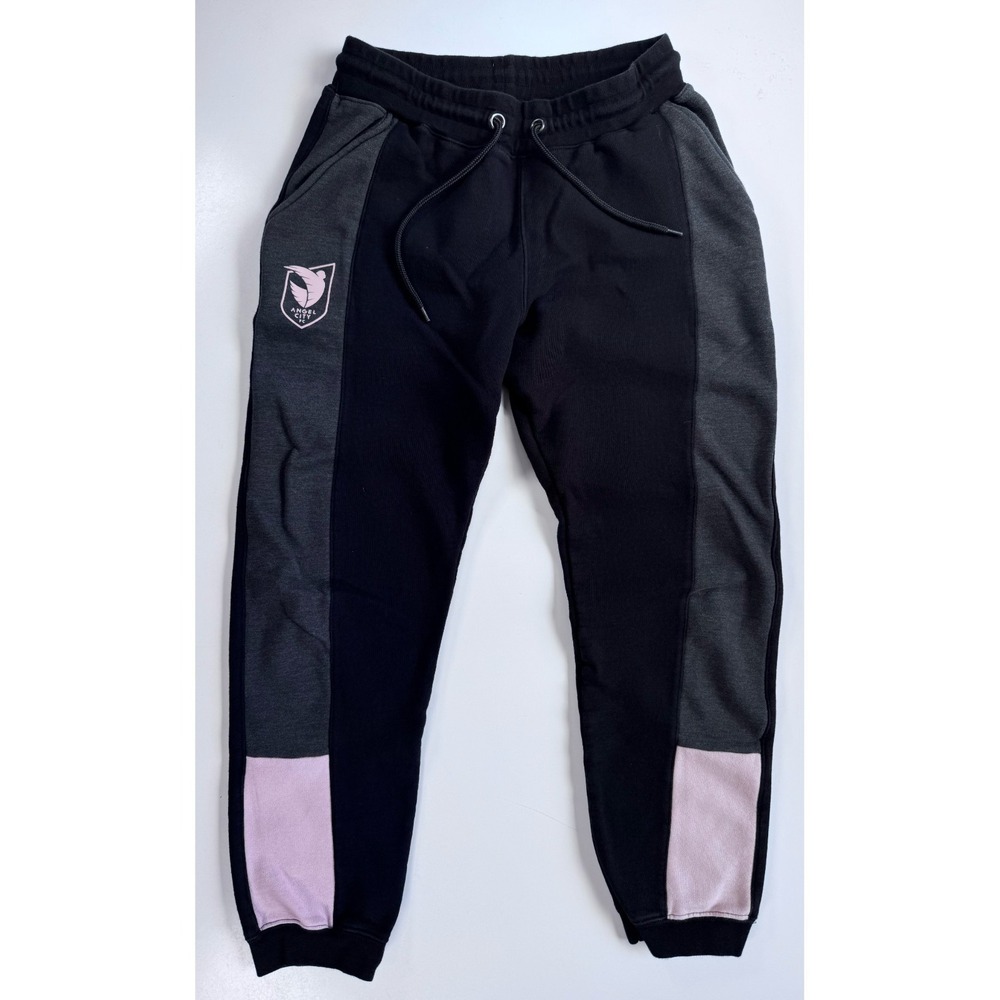 ANGEL CITY FC NWSL Tonal Joggers Sweatpants Black Unisex Small Los Angeles CA‎